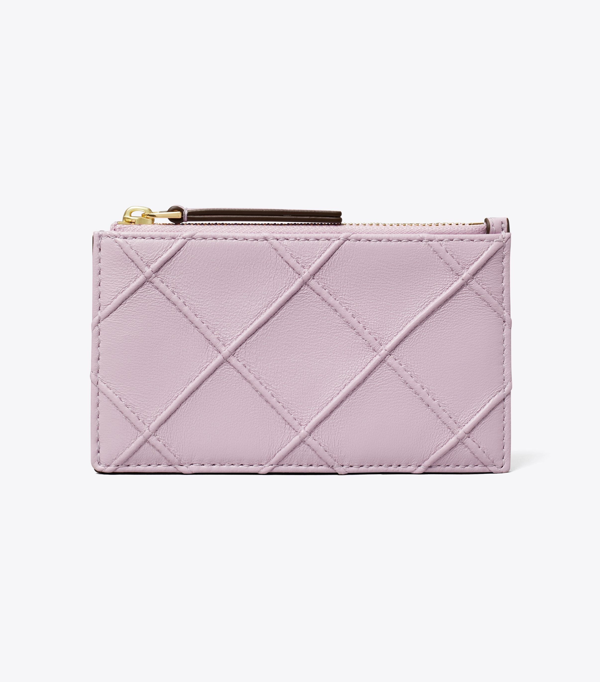 Fleming Soft Zip Card Case, Pale Purple | Tory Burch UAE