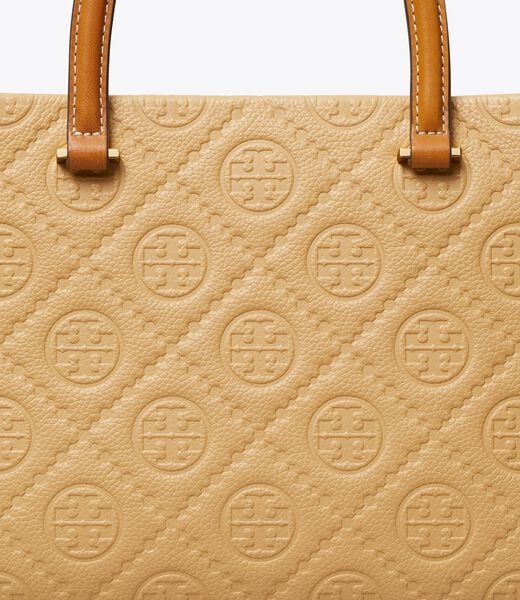 tory burch t monogram pebble top handle tote
