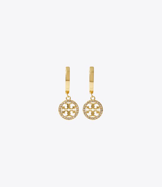 tory burch miller pave hoop earring