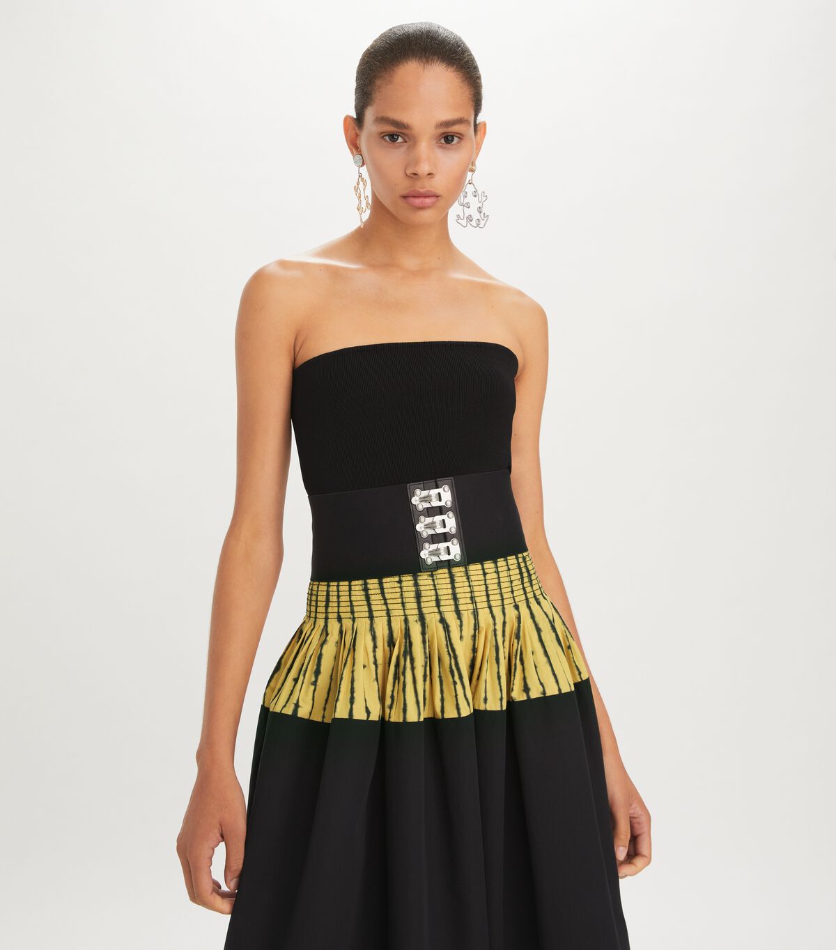 tory burch tie dye stripe colorblock skirt