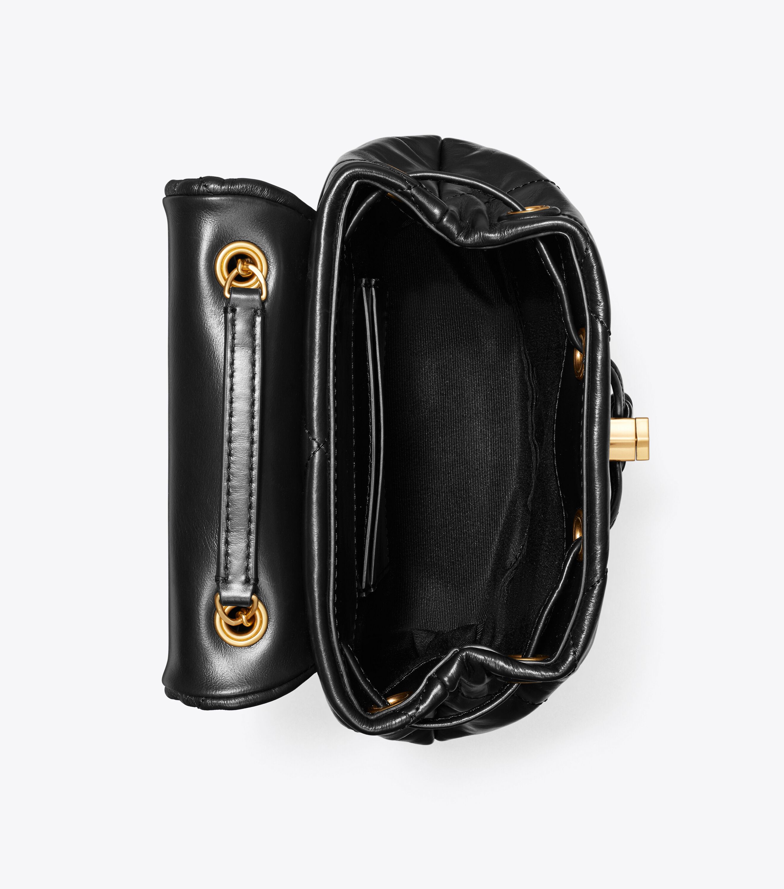 Mini Kira Diamond Quilt Backpack, Black | Tory Burch UAE