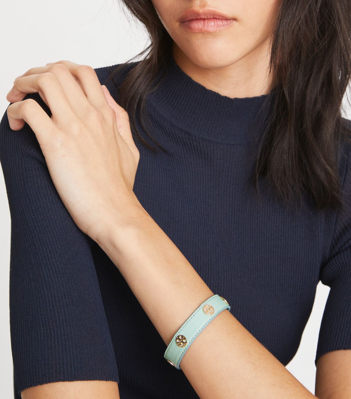 tory burch miller leather bracelet