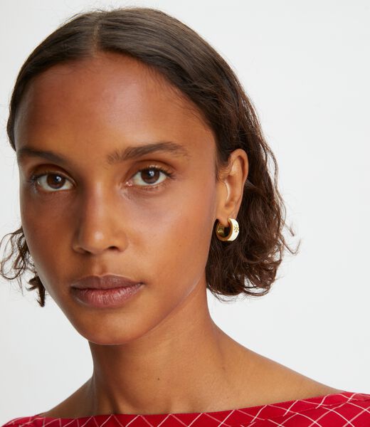 tory burch kira enamel hoop earring