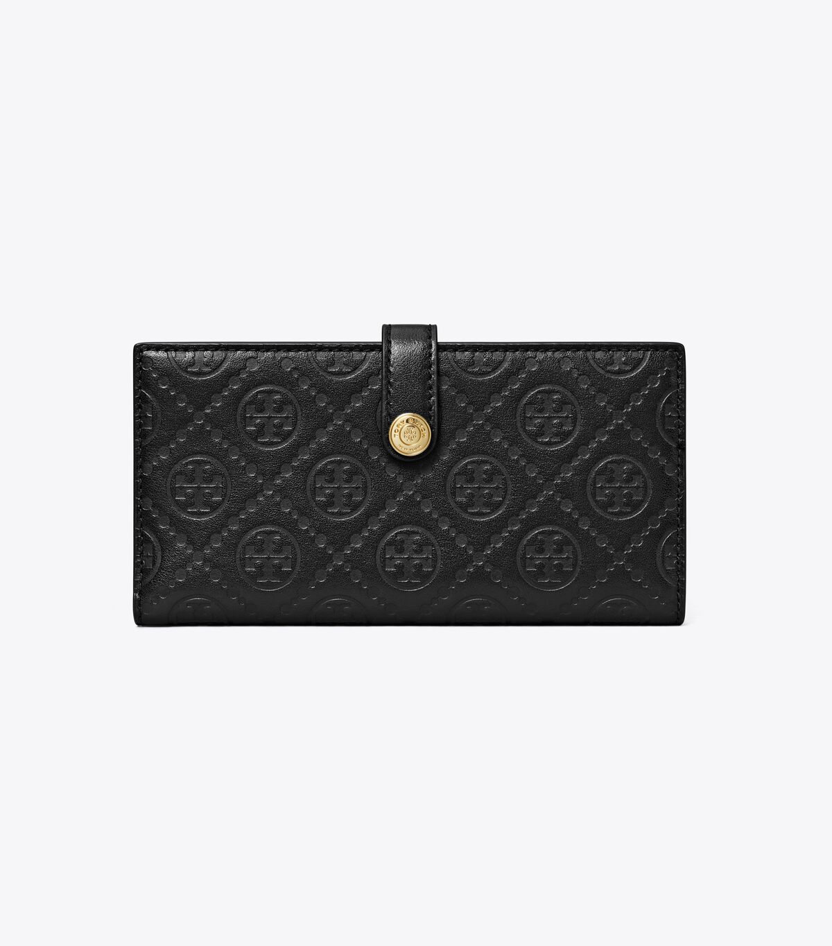 tory burch t monogram leather zip slim wallet