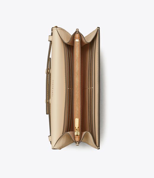 tory burch robinson pebbled chain wallet