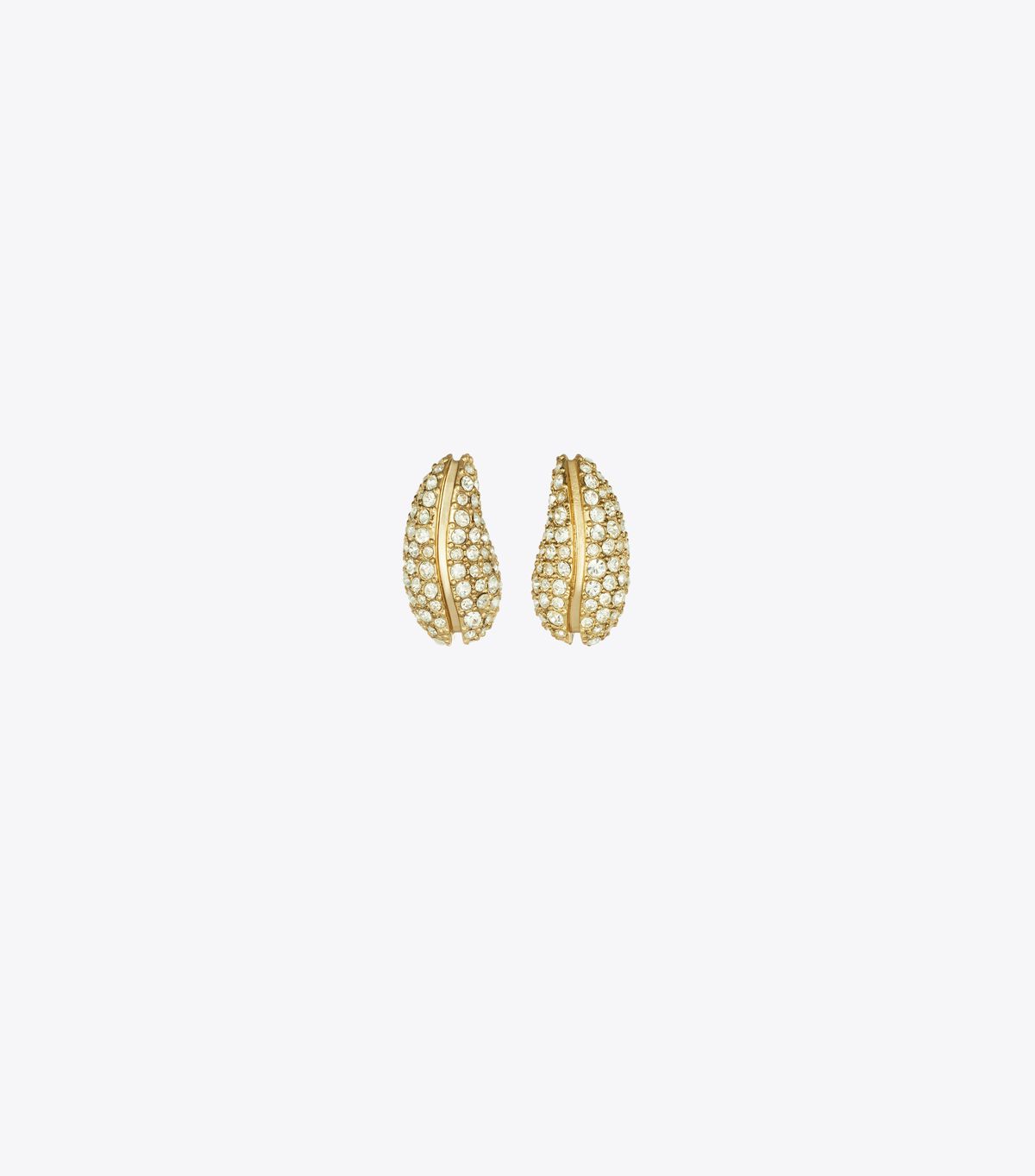 tory burch small pierced pav  earrings