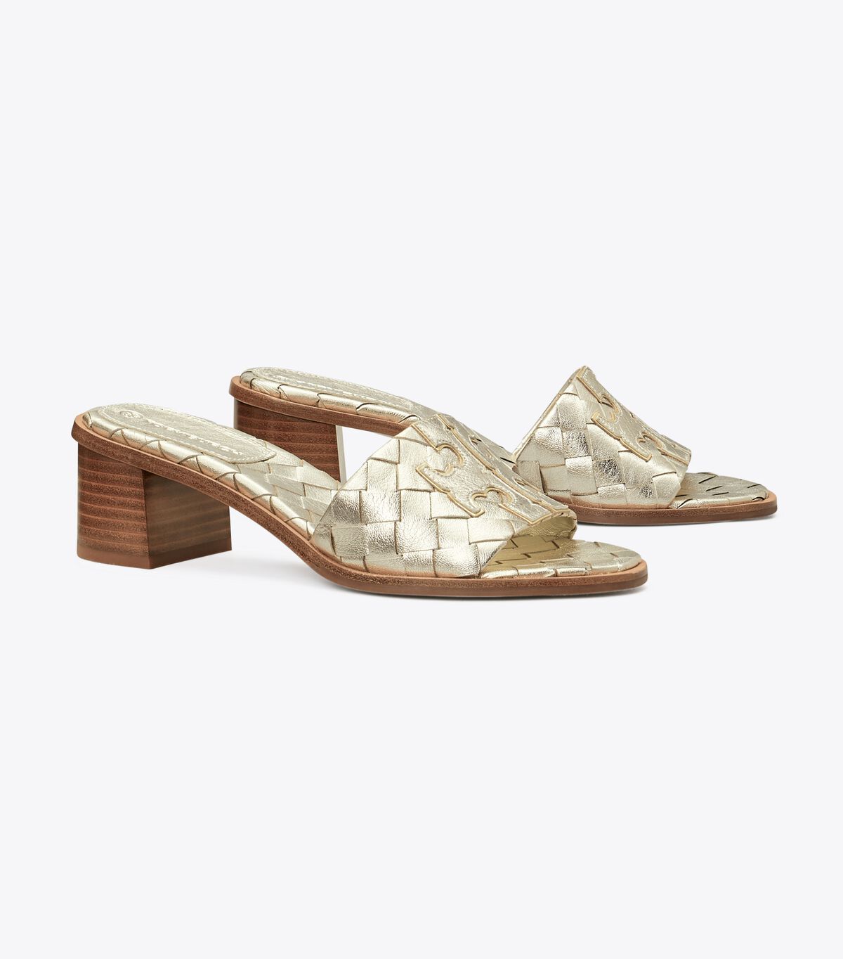 Ines Woven Mid-Heel Slide, Extended Width