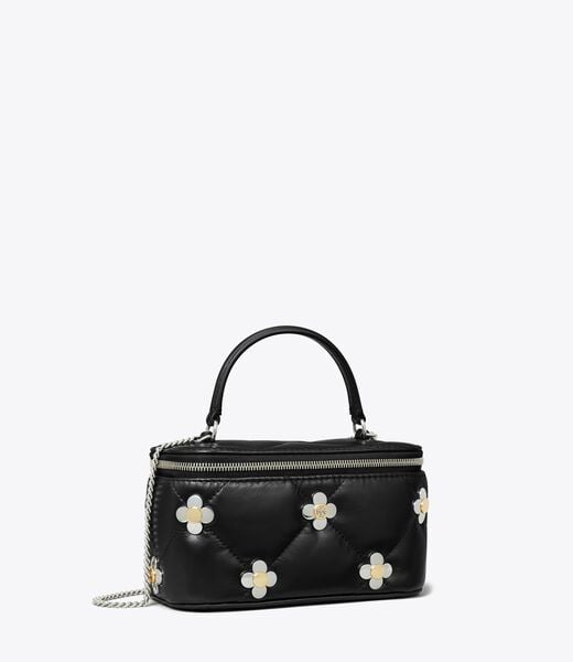 tory burch kira diamond quilt clover vanity case
