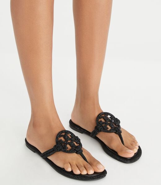 tory burch صندل ميلر بعقدة مرصعة