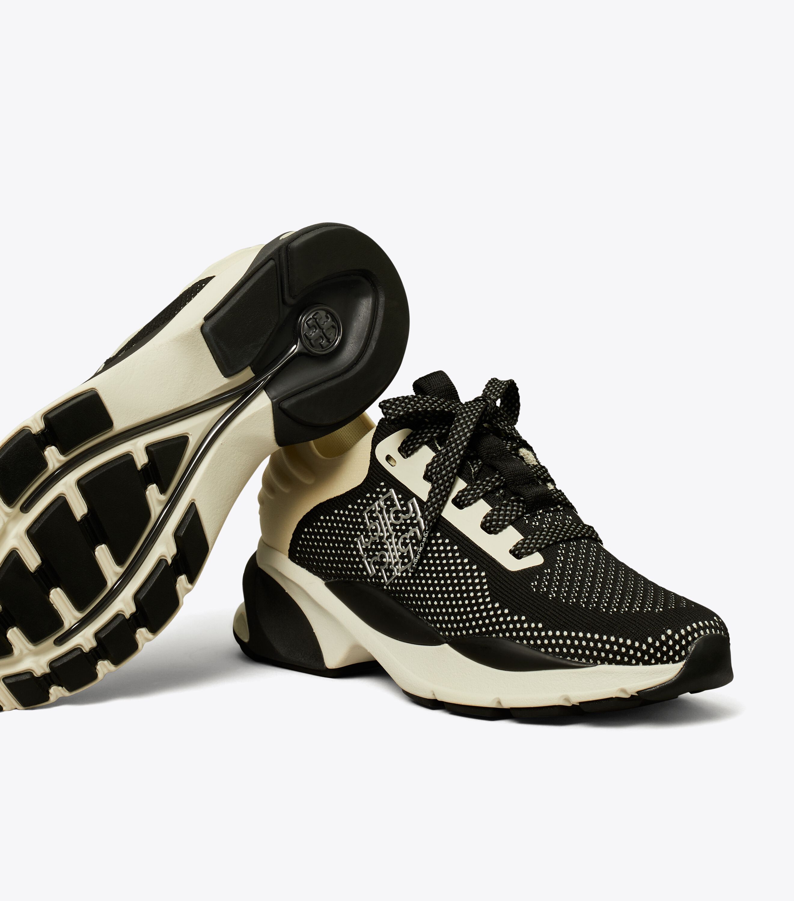 Good Luck Knit Trainer, Black / New Ivory | Tory Burch UAE
