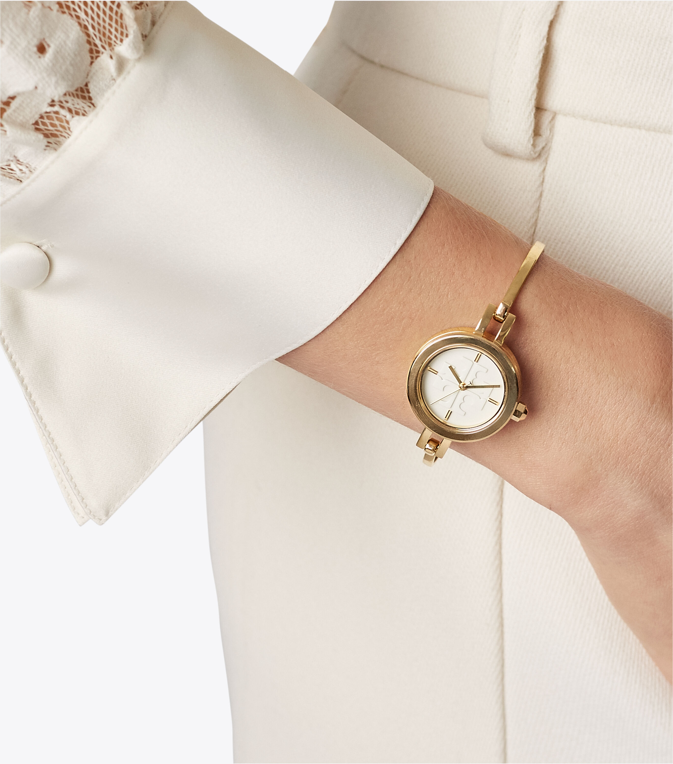 Tory Burch Gigi Bangle Watch Multi Color Gold Tone 27 MM Tory Burch UAE
