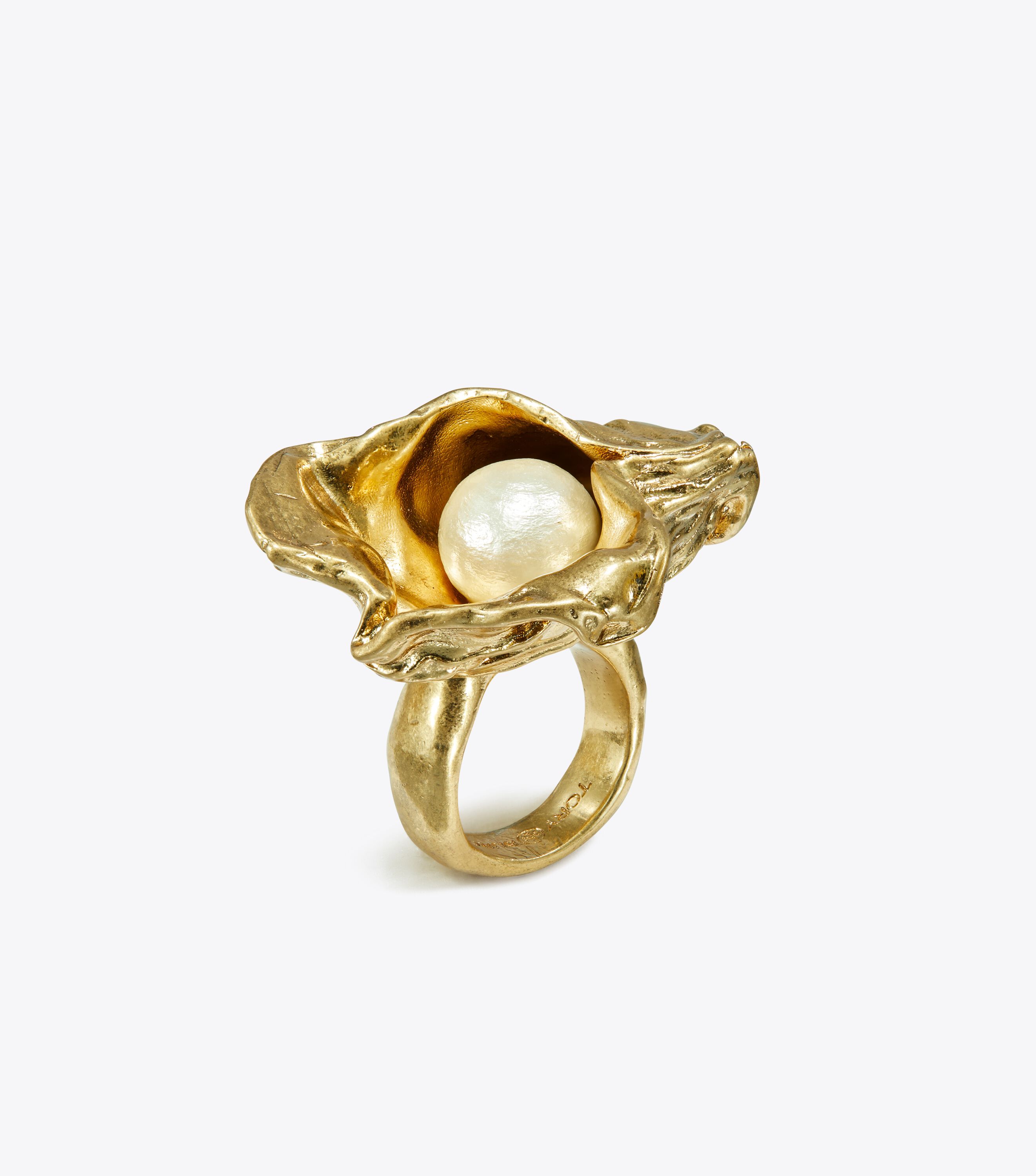 Brutalist Oyster Ring nov sale employees 30 to 60 Tory Burch