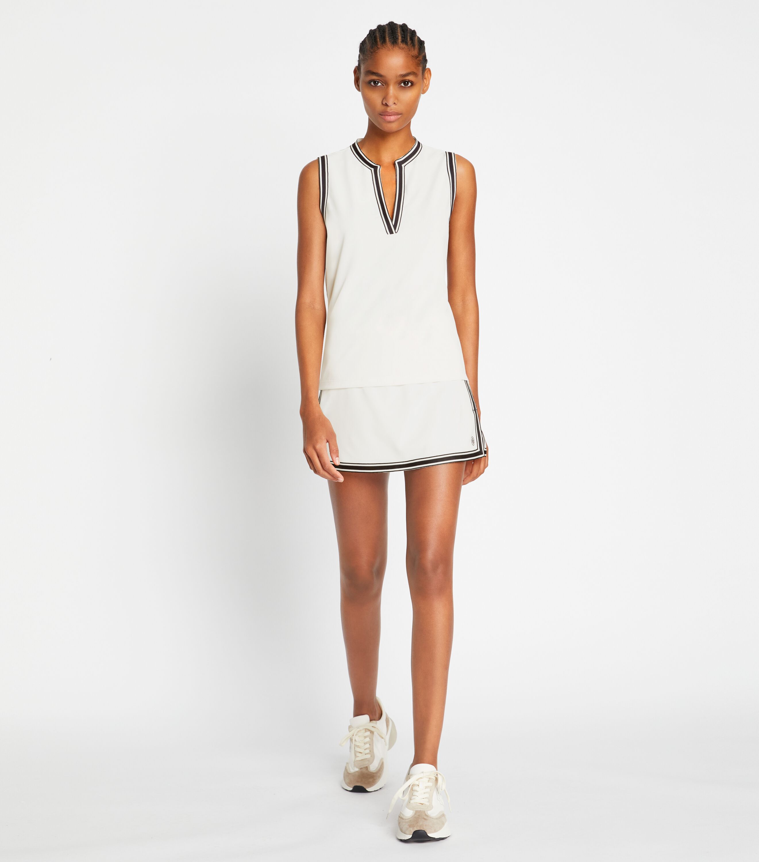 Tory Burch Tech Pique Sleeveless Tunic Top Tory Burch UAE