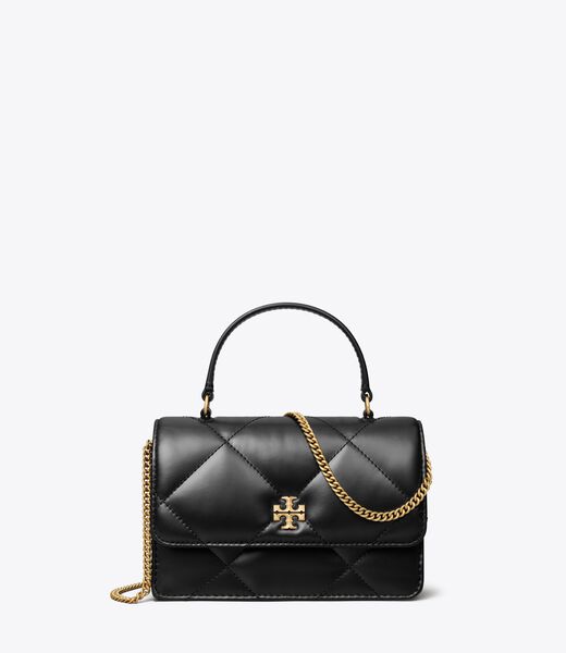 tory burch mini kira diamond quilt top handle chain wallet