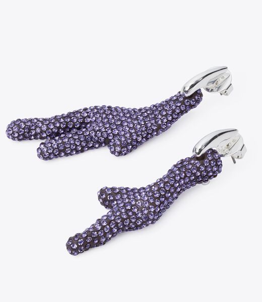 tory burch coral hoop earrings