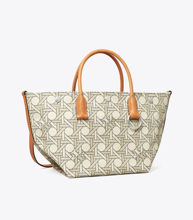 Small Canvas Basketweave Tote | View all Sale | Tory Burch
