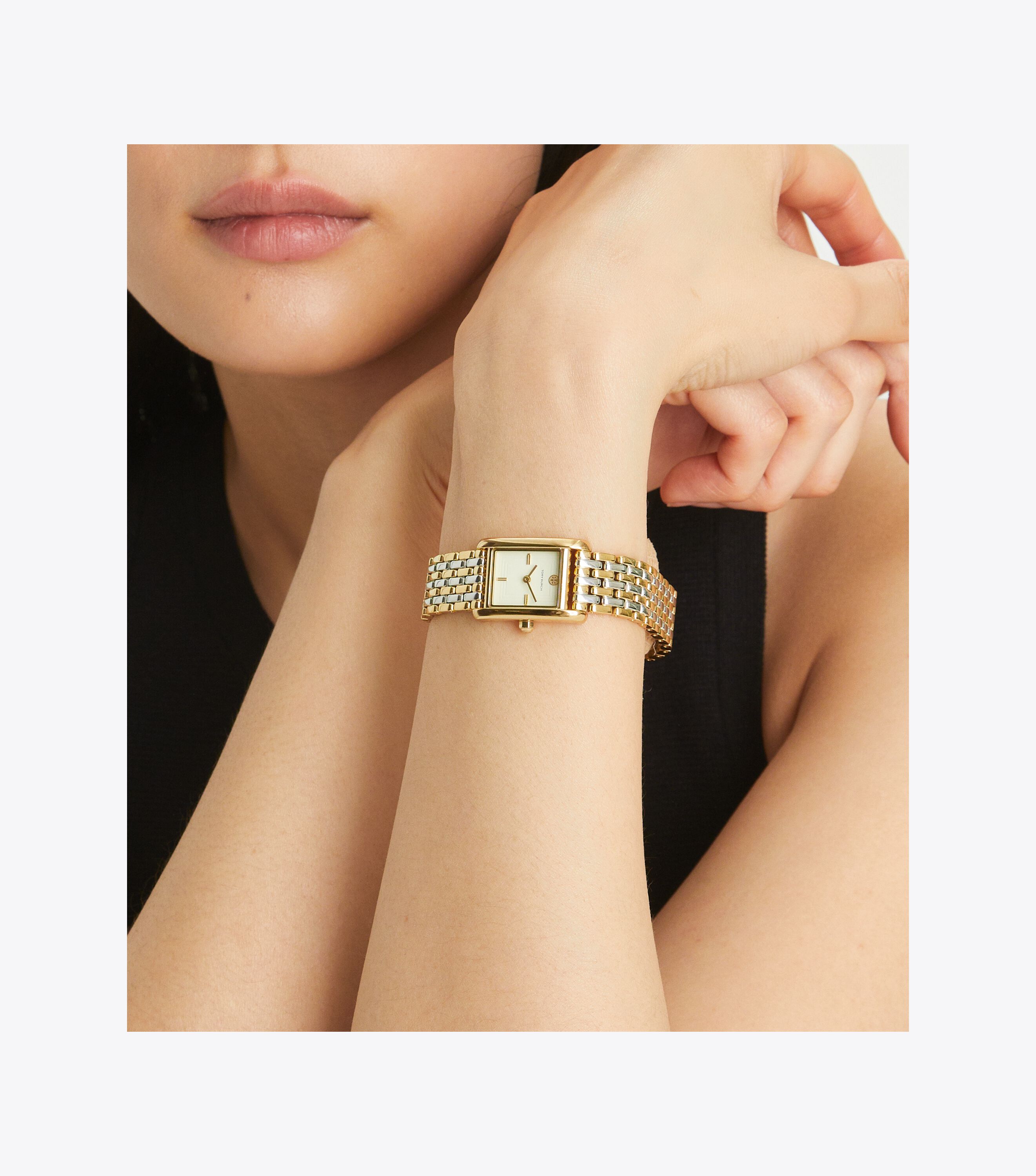 Mini Eleanor Watch, Ivory / Two-Tone | Tory Burch UAE