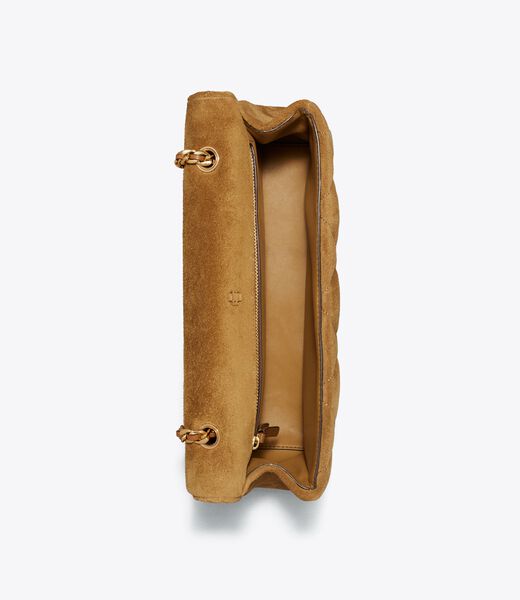 tory burch bunny knot suede shoulder bag
