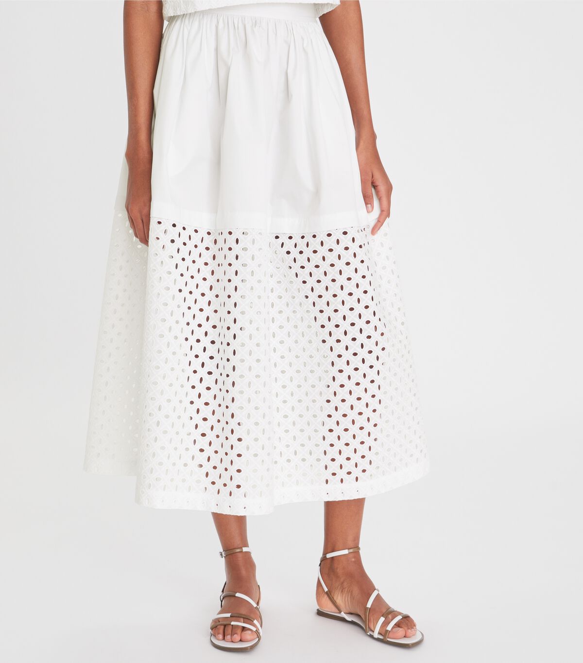 tory burch eyelet skirt