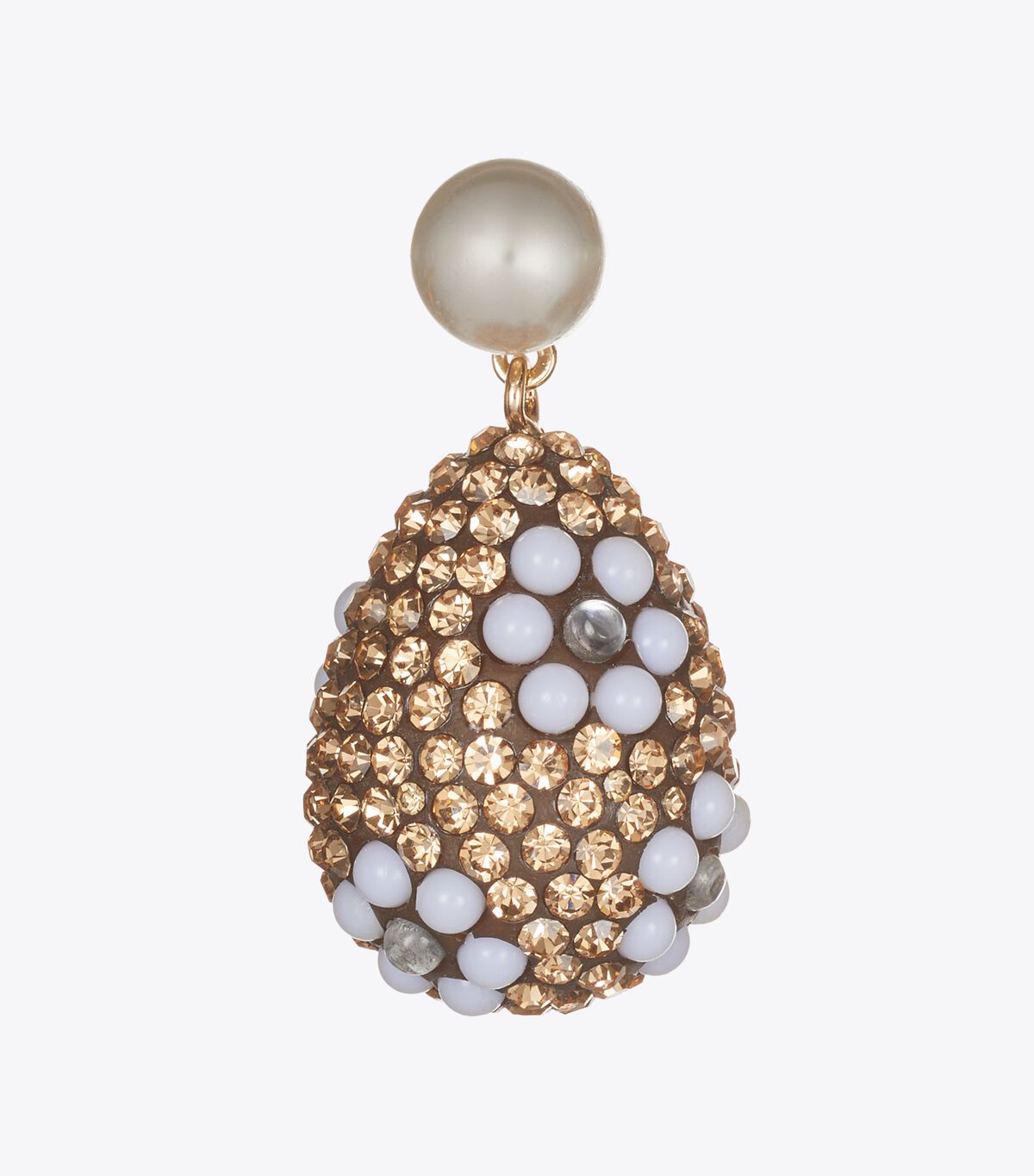 Curiosity Crystal Pearl Drop Earrings tory burch curiosity crystal pearl drop earrings