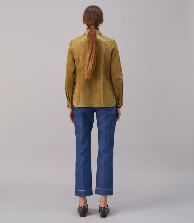 Embroidered Suede Reva Jacket