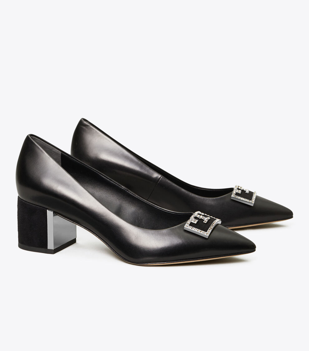 Gigi Embellished Pointed-Toe Pump, PERFECT BLACK PERFECT BLACK