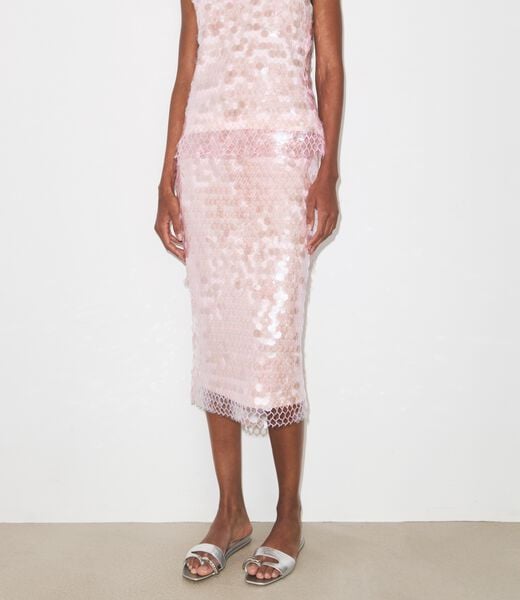 tory burch sequin mesh skirt