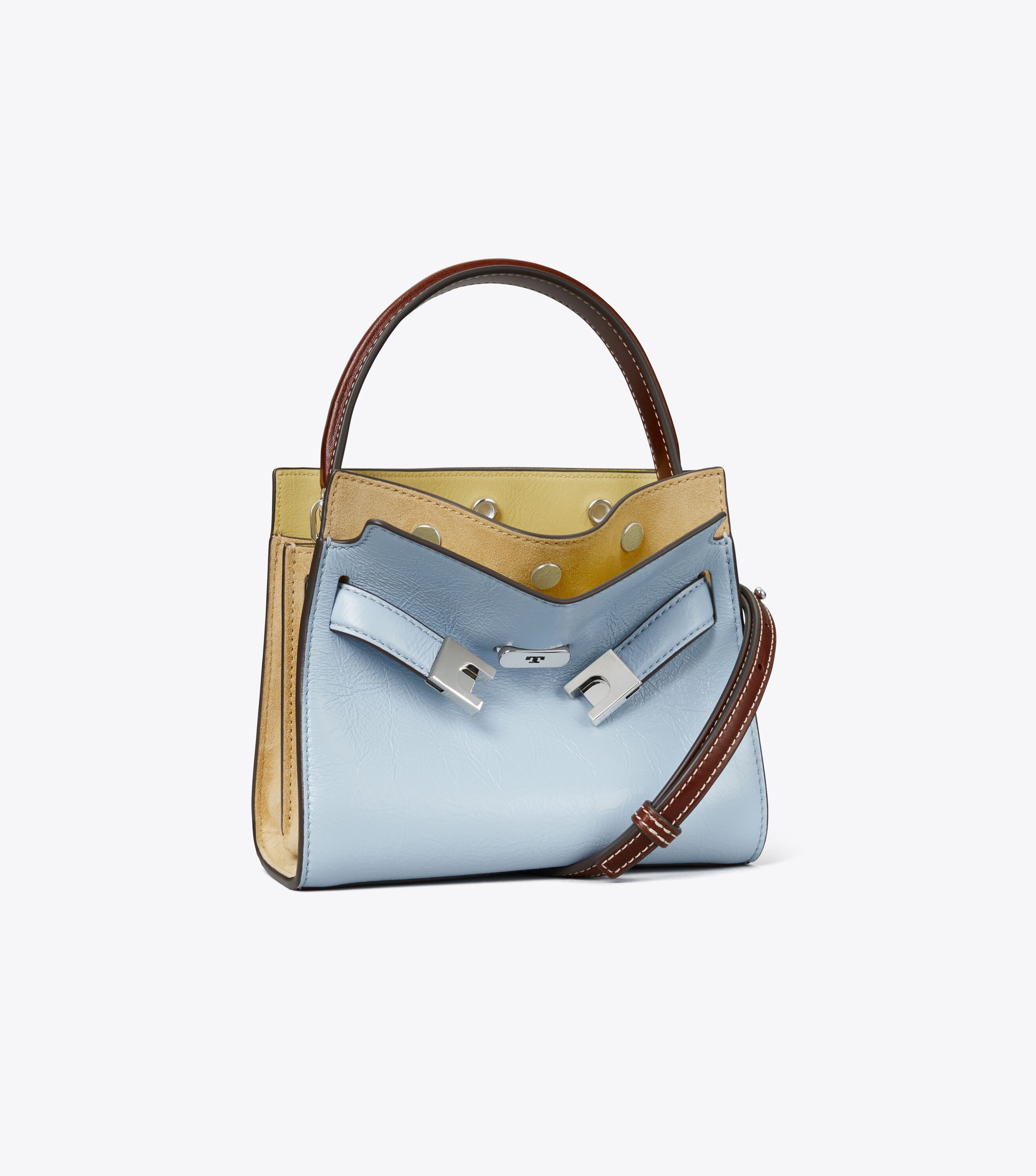 Petite Lee Radziwill Double Bag, Blue Mist | Tory Burch UAE