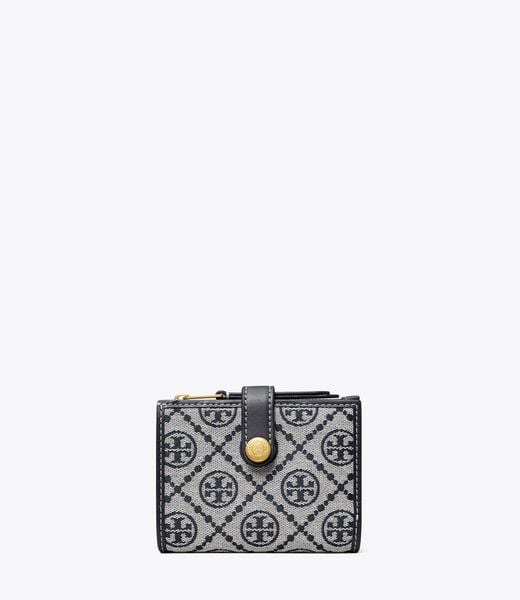 tory burch t monogram bi fold wallet