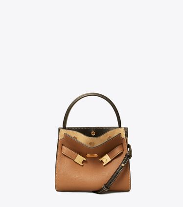 Petite Lee Radziwill Pebbled Double Bag