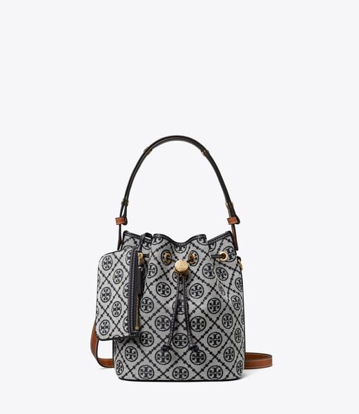 tory burch t monogram bucket bag