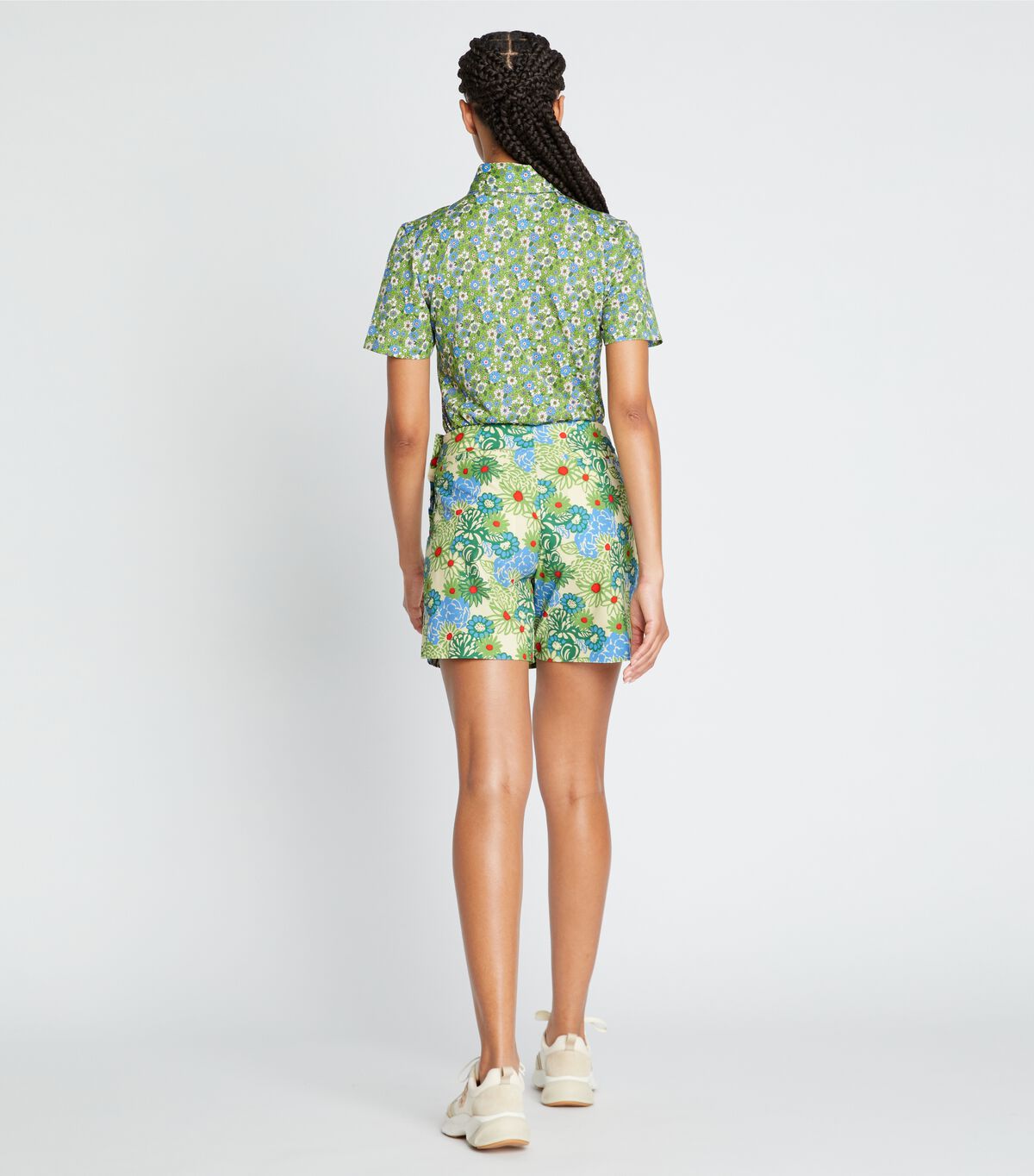 tory burch printed mercerized cotton polo