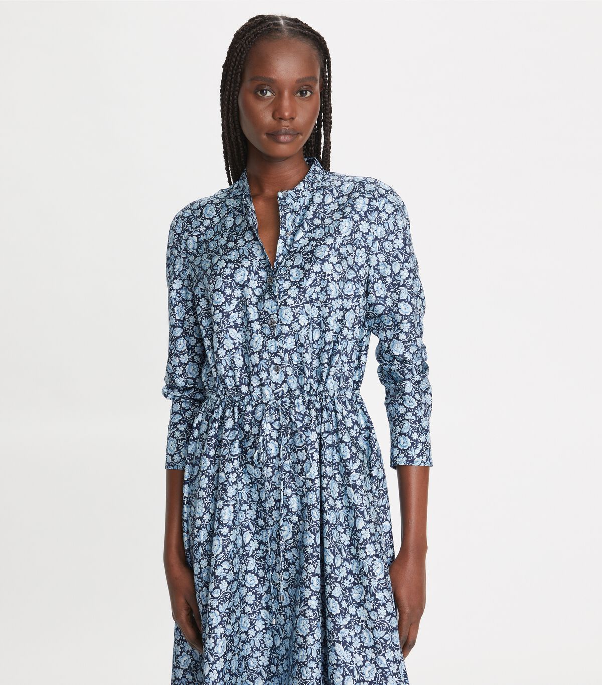 tory burch printed silk shirtdress