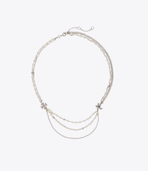 tory burch moondance multi strand pearl necklace