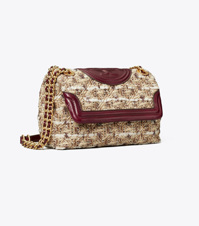 Fleming Soft Tweed Small Convertible Shoulder Bag | Handbags | Tory Burch