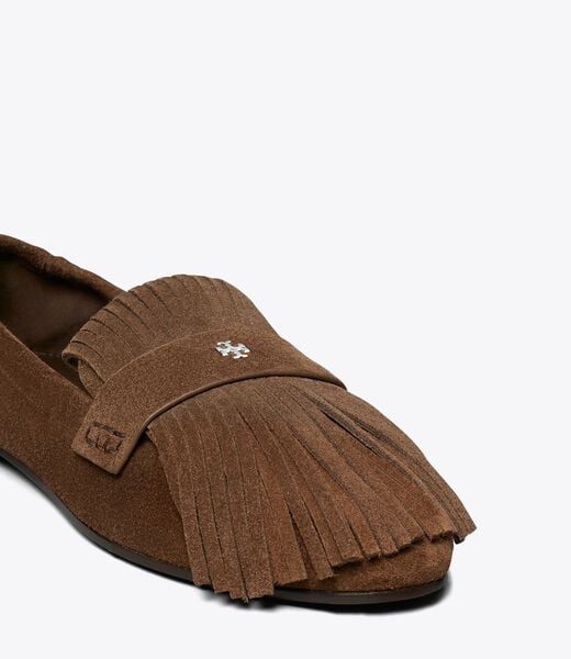 tory burch ballet fringe loafer