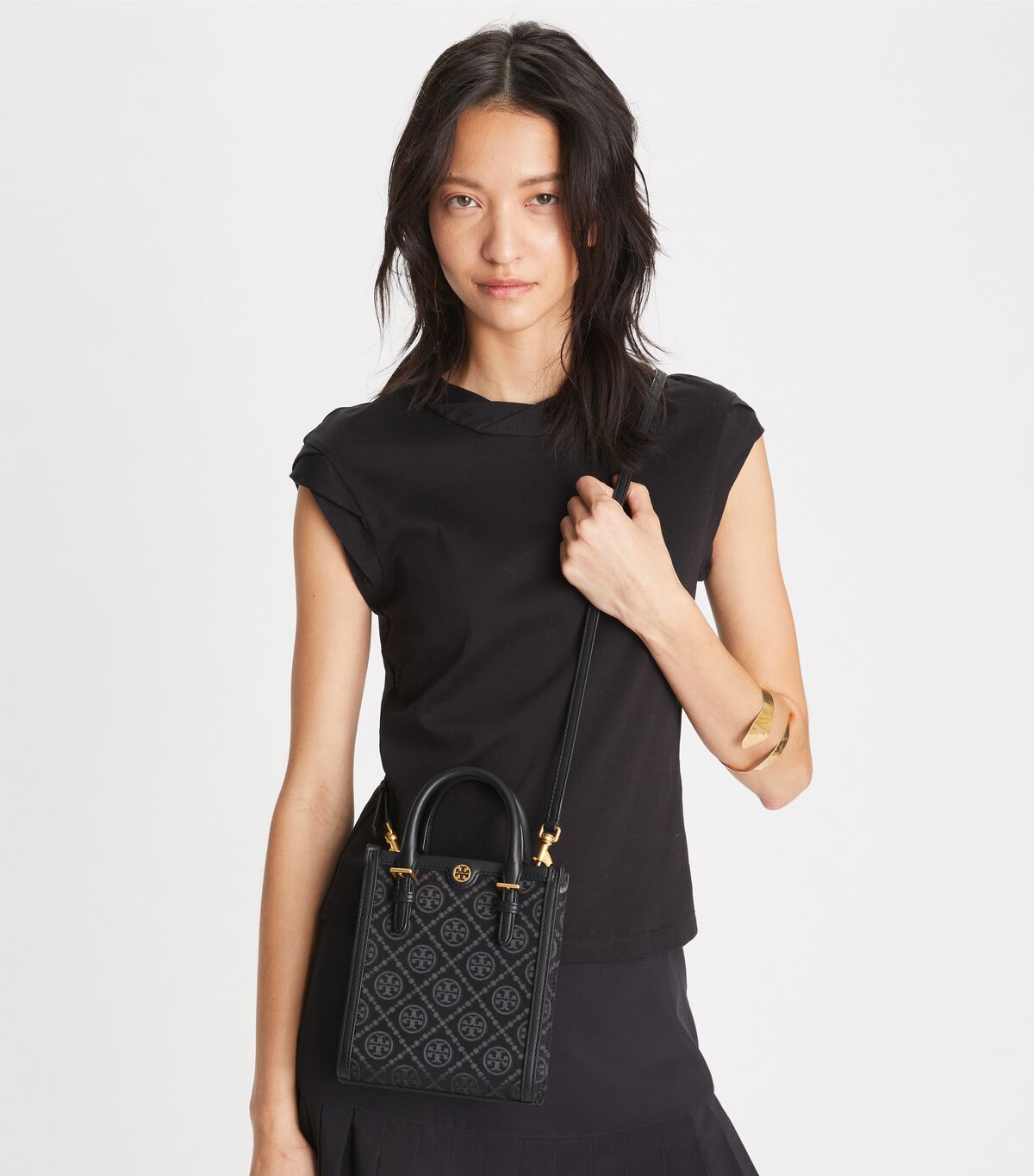 tory burch mini t monogram tote
