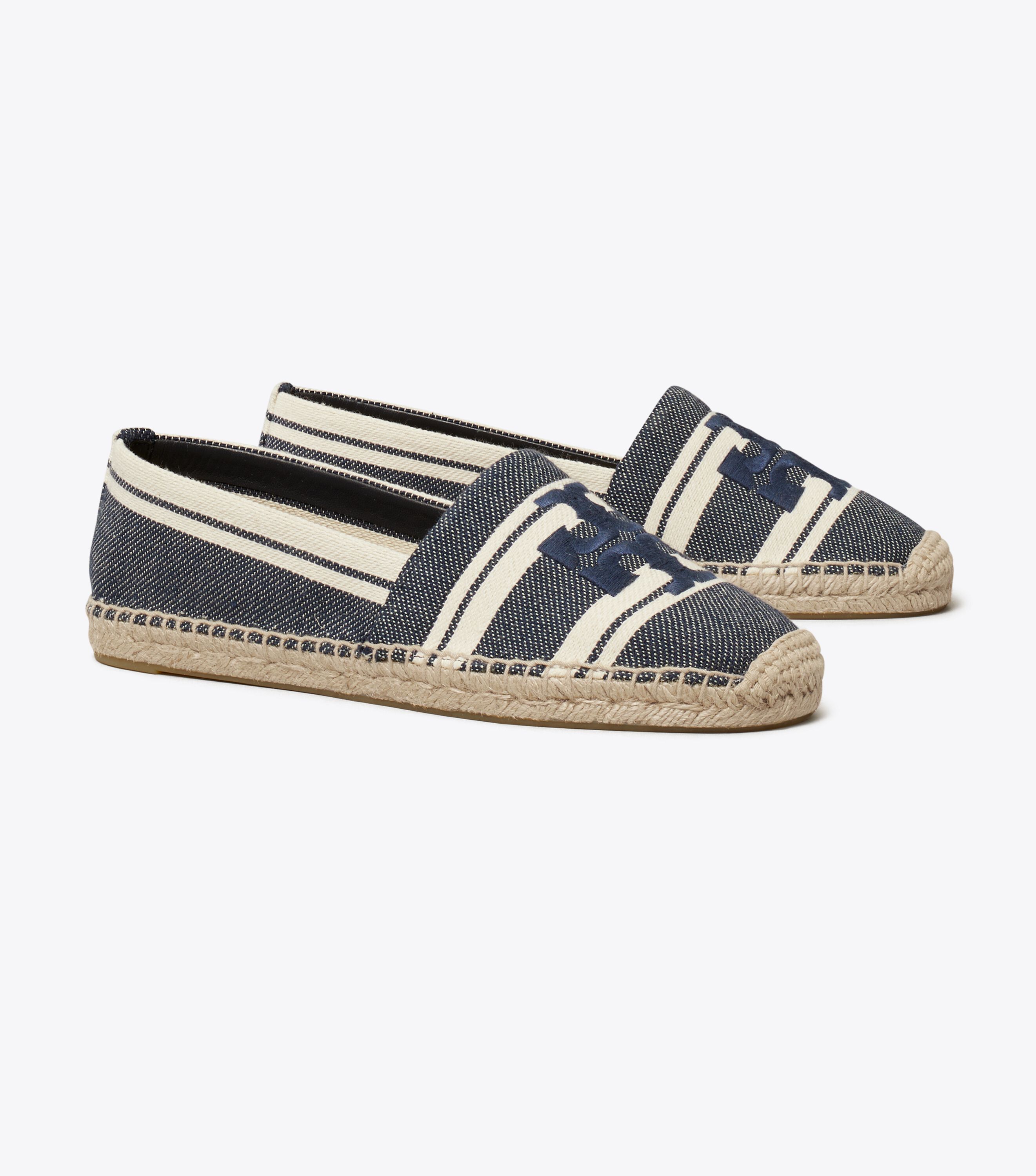 Tory burch clearance striped espadrilles