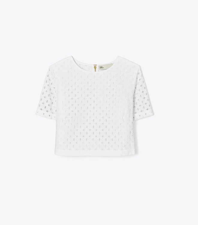 Eyelet Crop Top