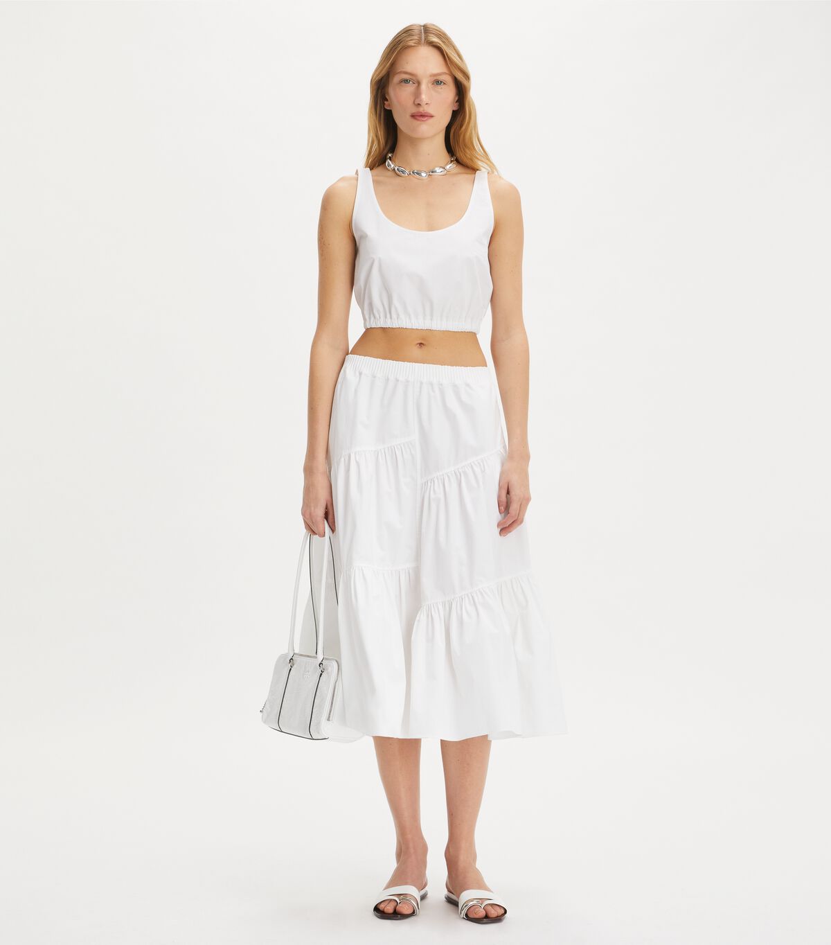 tory burch cotton poplin top