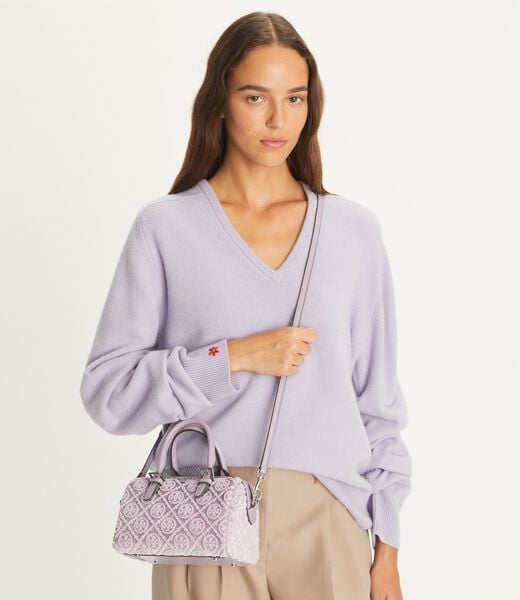 tory burch t monogram fil coupe petite barrel bag