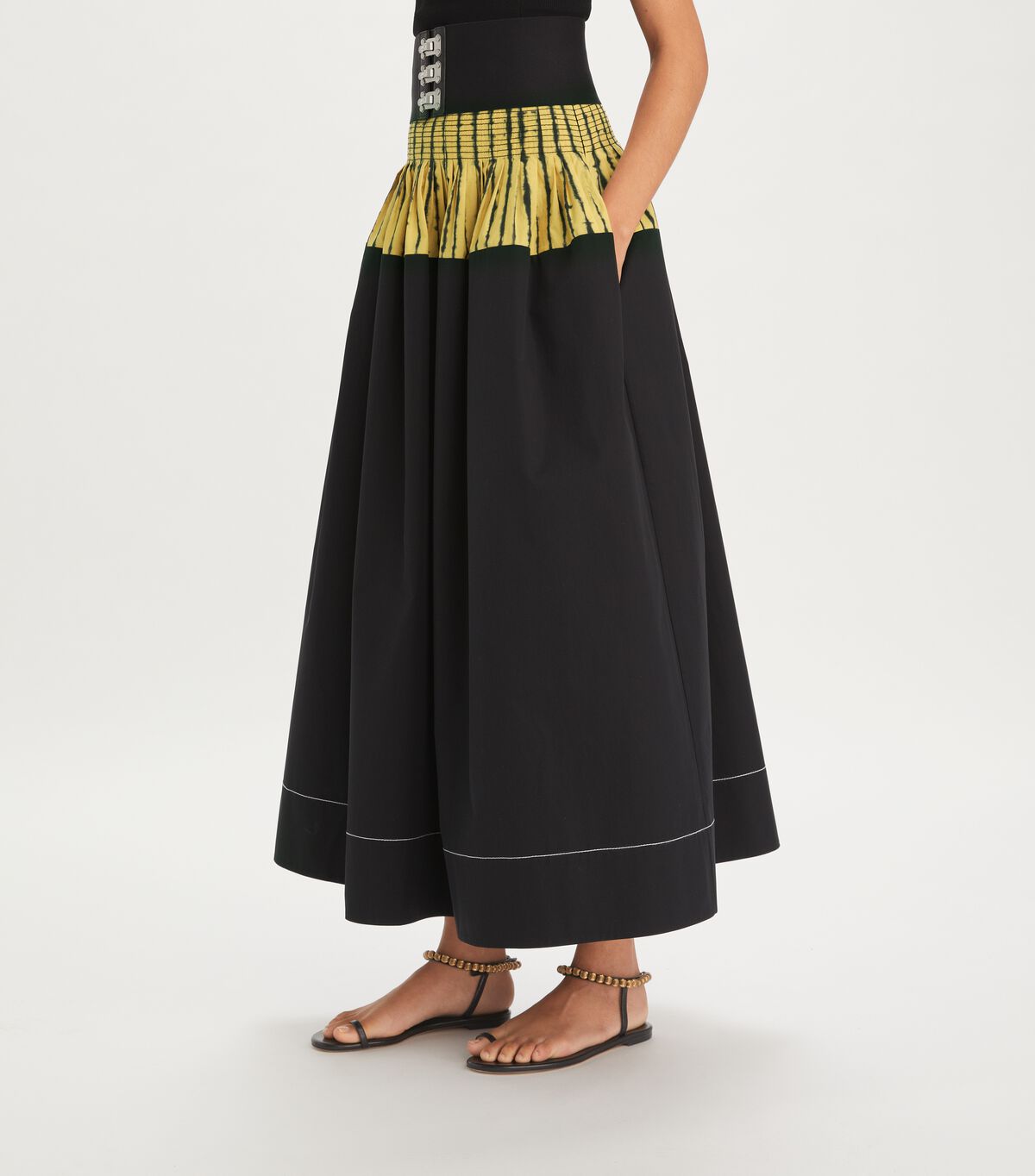 tory burch tie dye stripe colorblock skirt