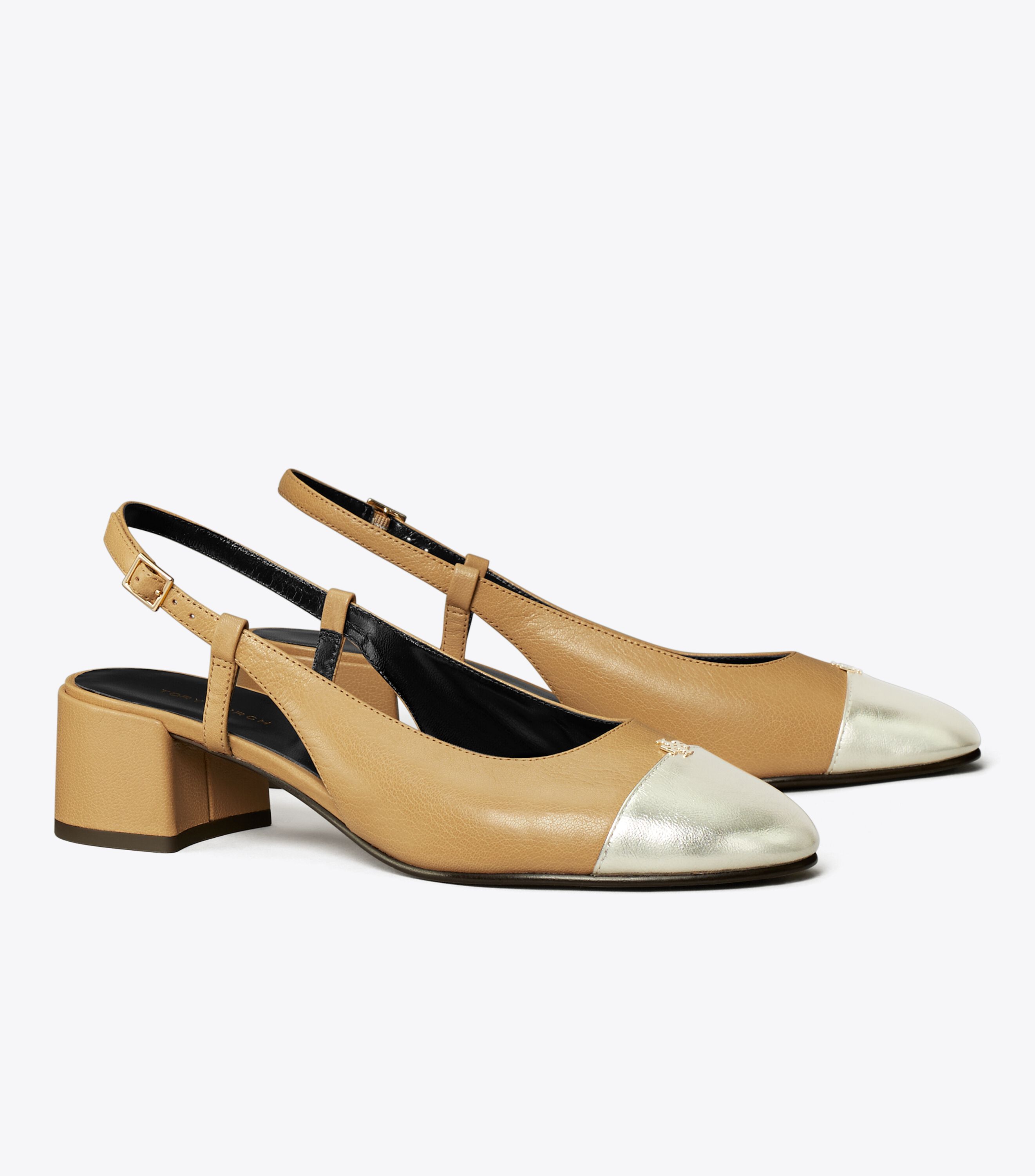 Cap Toe Slingback Pump Tory Burch Navigation Tory Burch