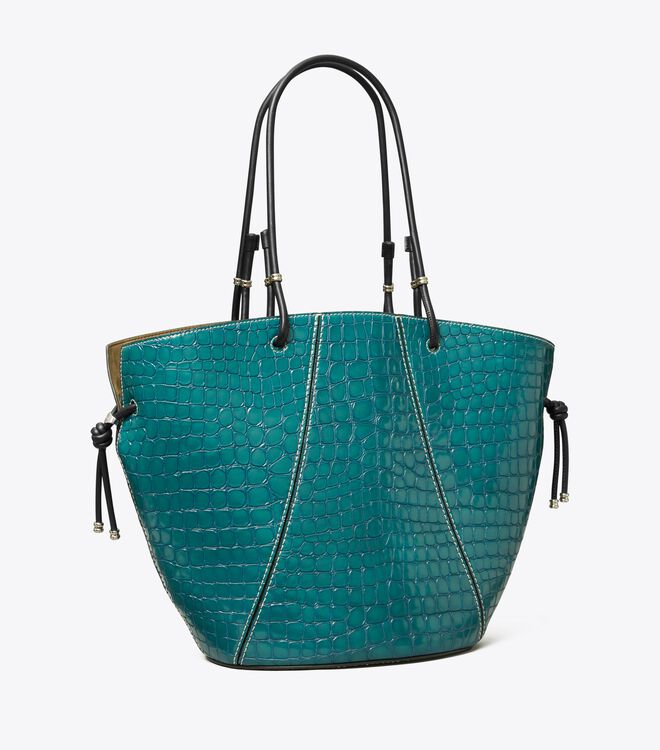 Spaghetti Strap Embossed Tote