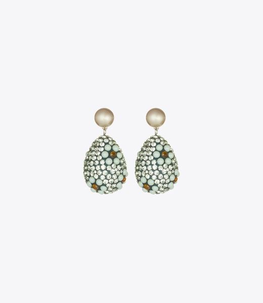 Curiosity Crystal Pearl Drop Earrings tory burch curiosity crystal pearl drop earrings