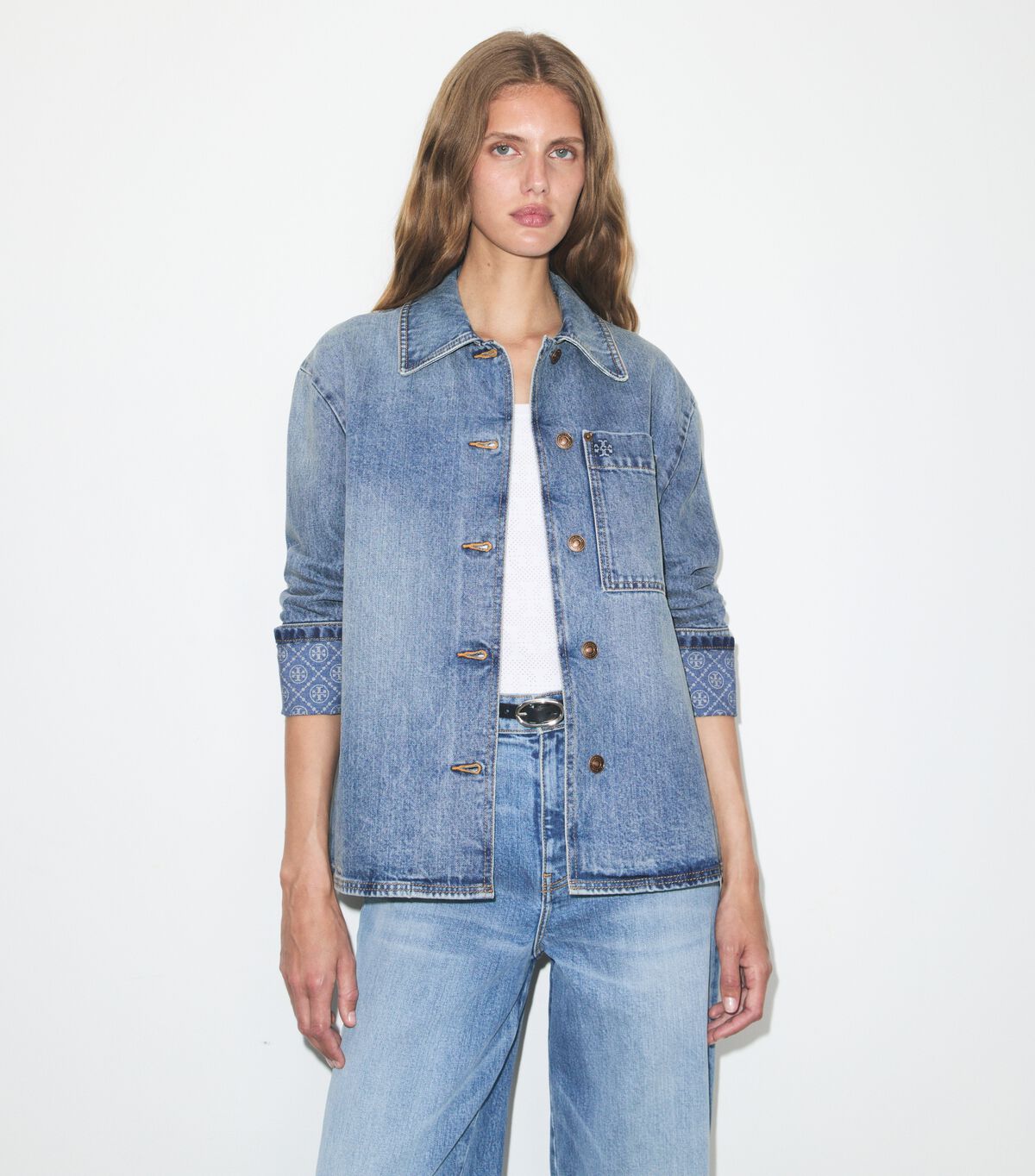 Denim Barn Jacket tory burch denim barn jacket