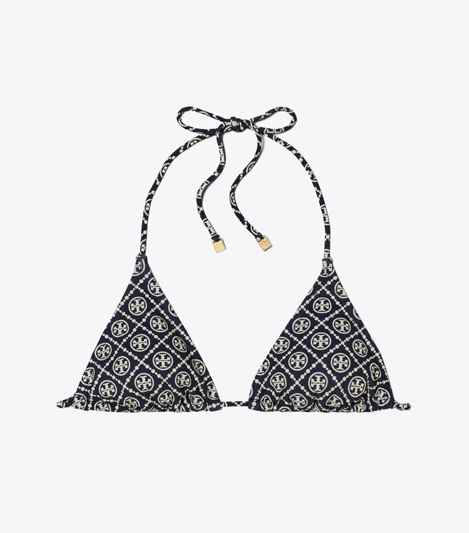 Printed String Bikini Top
