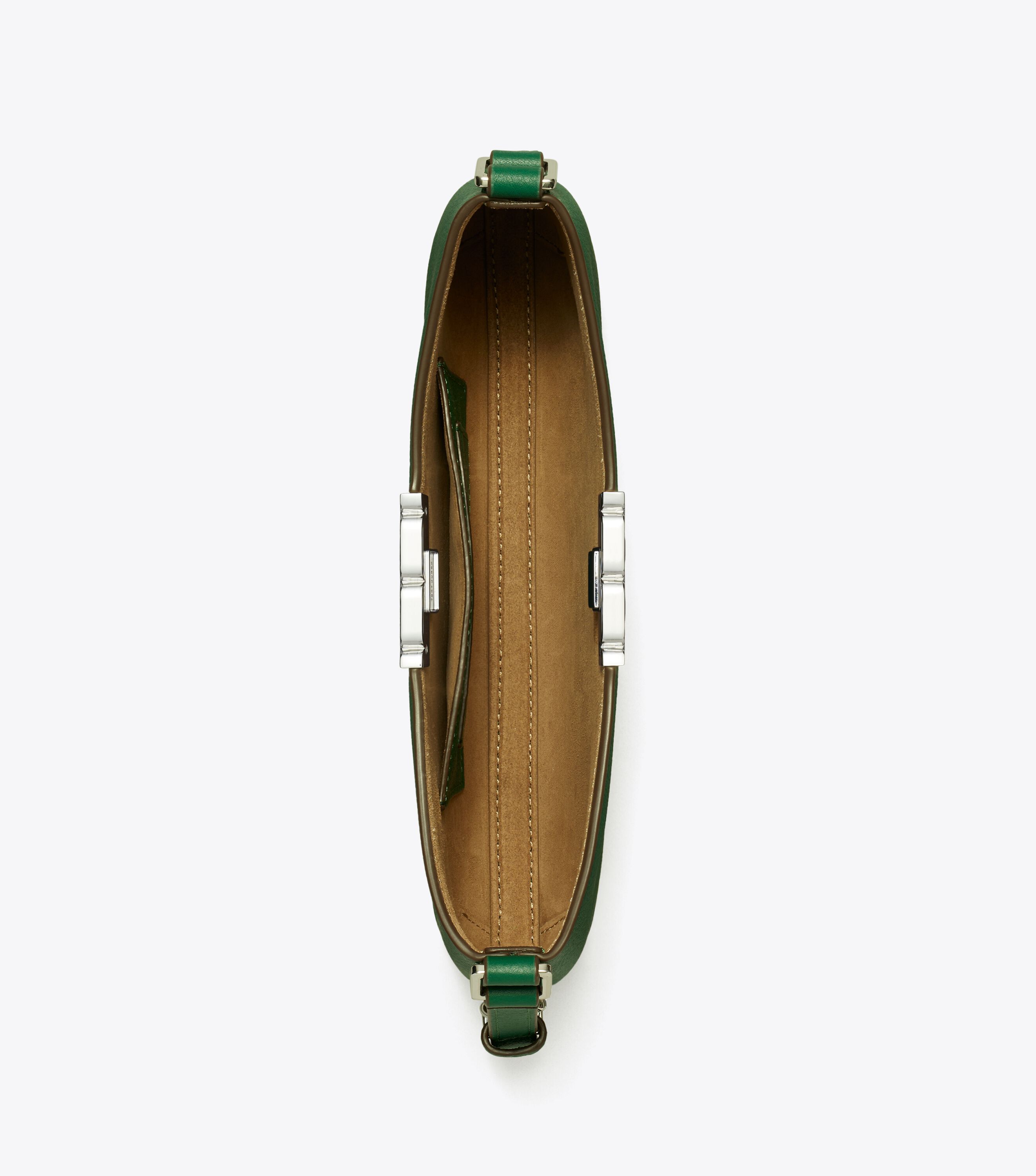 Eleanor Soft Slim Shoulder Bag, Dark Kale | Tory Burch UAE