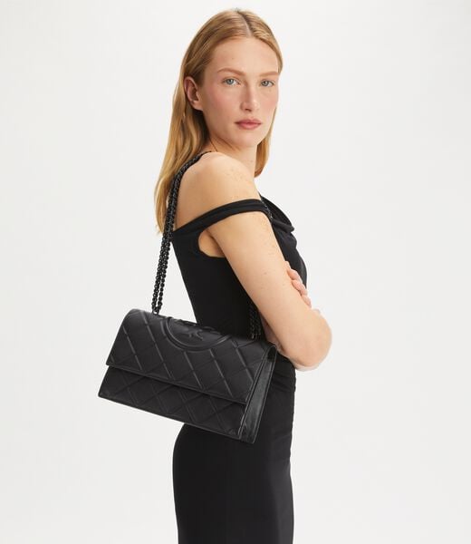 tory burch fleming polished grain convertible shoulder bag