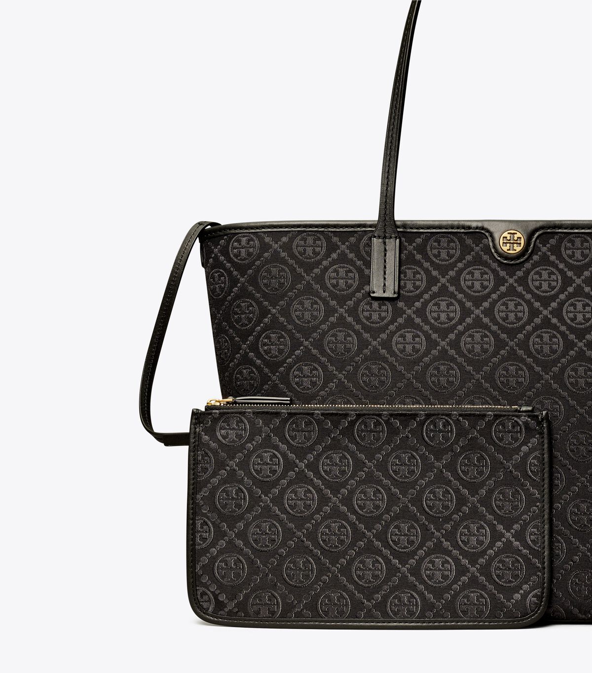 tory burch t monogram zip tote